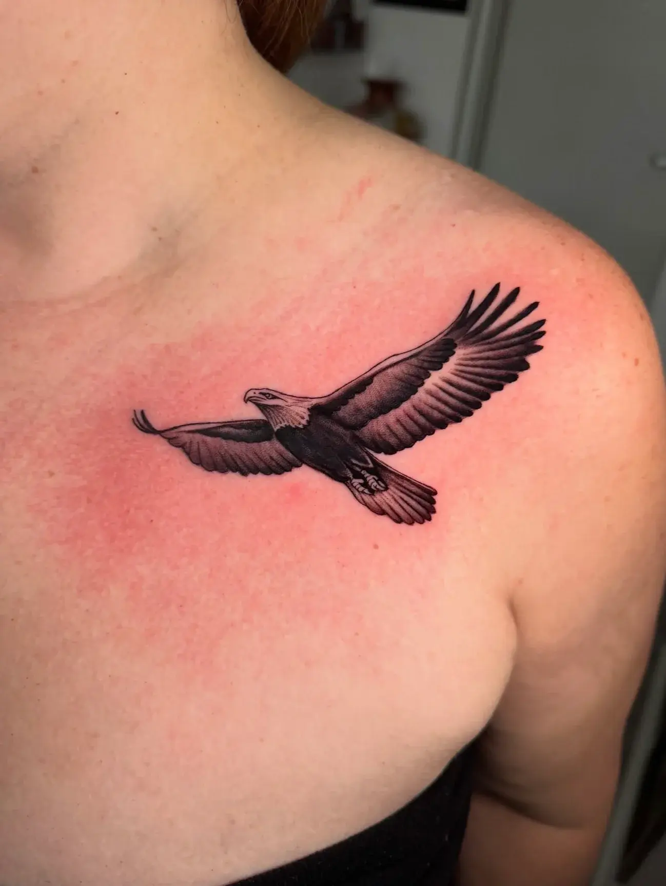 Flying eagle tattoo by Lucia